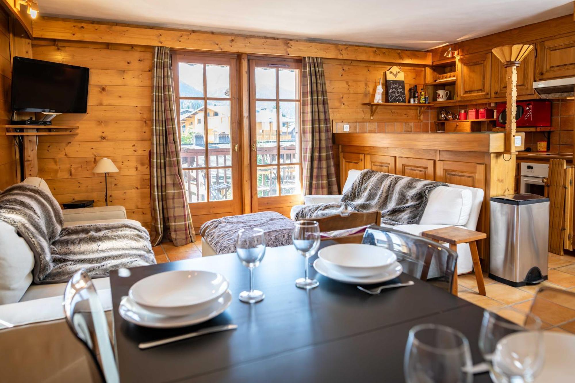 Warm 2-Bedroom Apartment Near The Tourist Office Megève Dış mekan fotoğraf